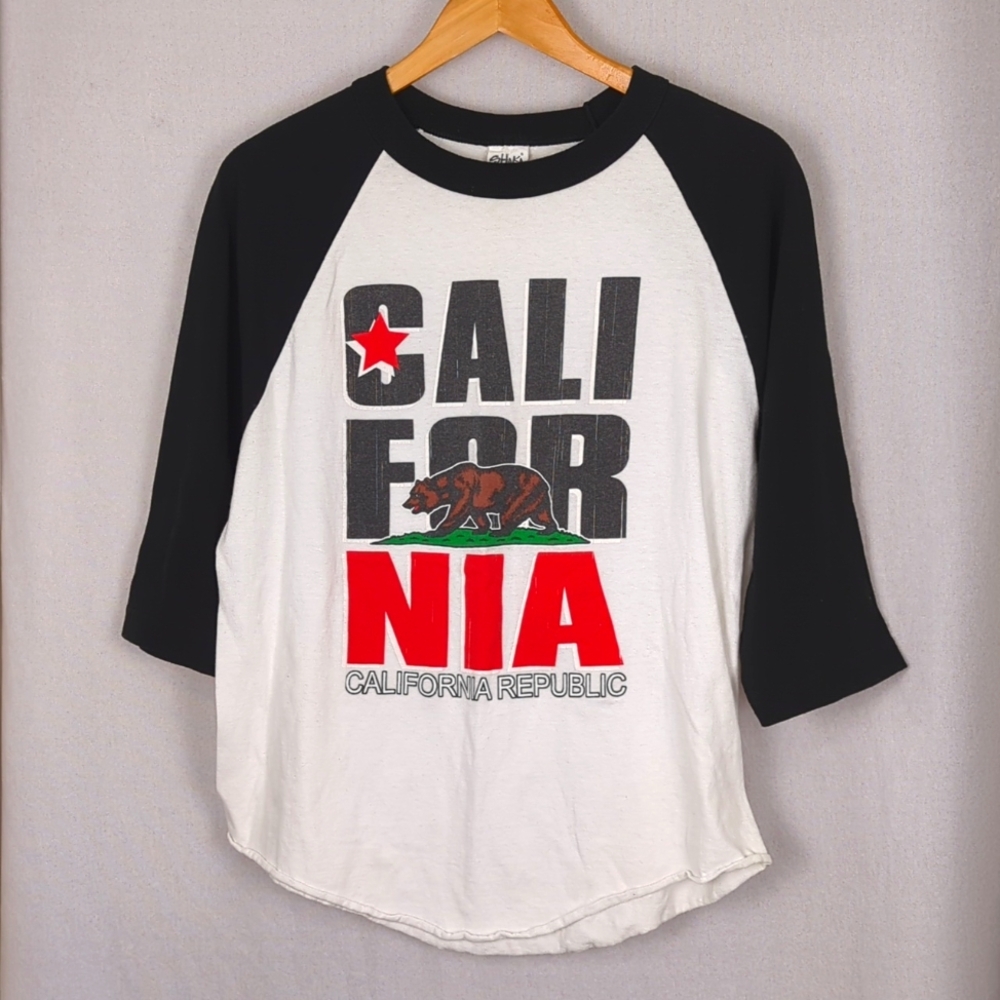 SHAKA ACTIVE Adult Medium California Republic Bear Ringer Tee